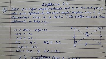 Class 8 - Exercise 3.4 - Q 6 | ABC is a right angled triangle and