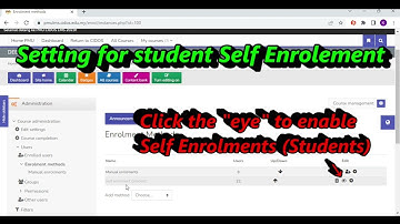 CIDOS Setting for students self enrolment