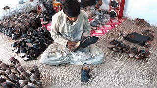 How Hand Made Leather Norozi Shoes Are Made || How Norozi Chappal Are Made