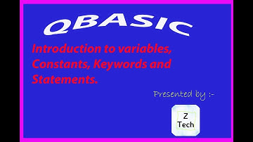 What are variables, constants and keywords?