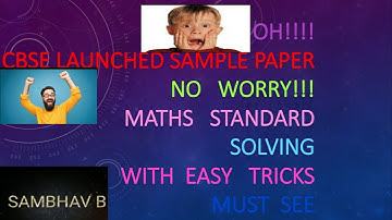 Sample paper solutions with easy tricks maths standard (CLASS 1O)