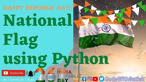 National flag using python 🇮🇳||Happy Republic Day
