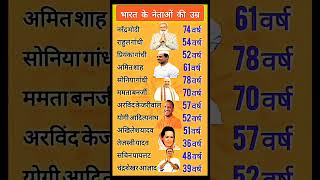 Bharat ke netaon ki umra #gk #bjp  #ips #trending #ias #shorts