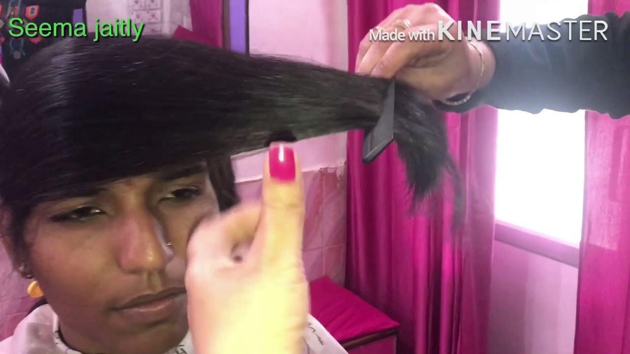 Front hair cut/V shape hair cut Seema jaitly