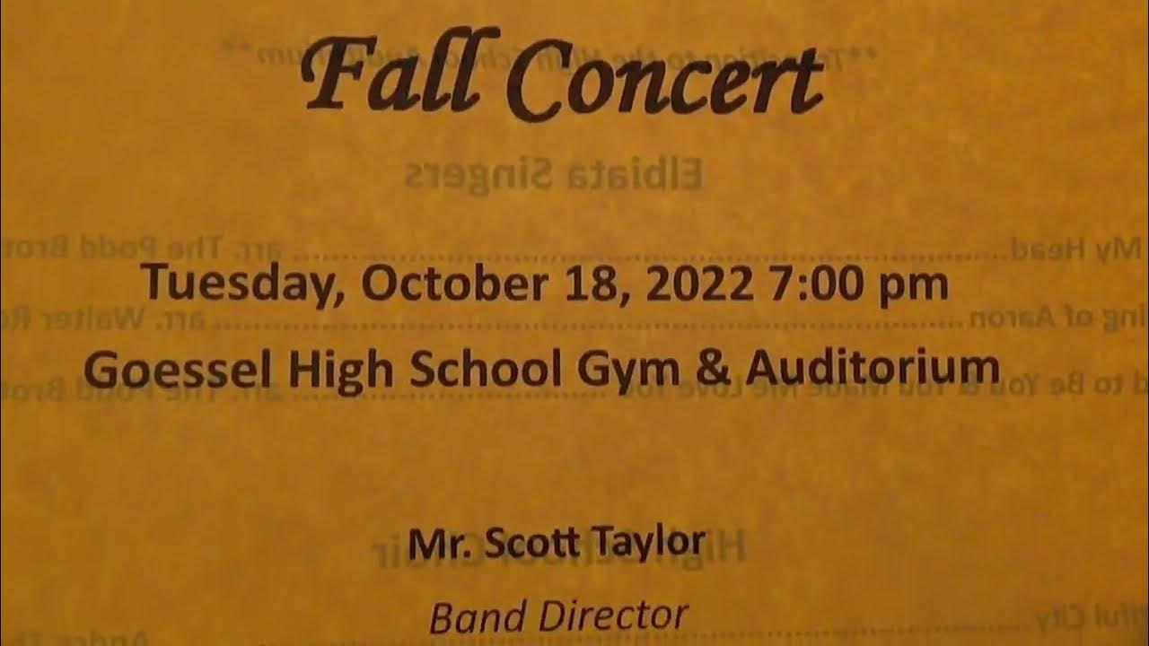 Goessel HS Band Fall Concert 101822 YouTube