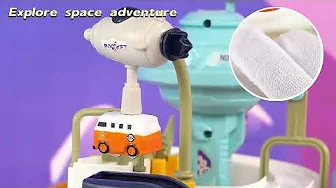 Toysbase 6 botones espacio temático bebé niños juego conjunto coche ferrocarril juguetes