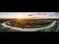 Aerial view of ohio university athens campus summer