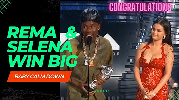 Rema and Selena Gomez win the first Afrobeat MTV VMA (Calm Down) #viral #naijamusic #afrobeat