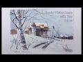 Draw and paint snow and shadows. Pen and Wash winter Barn. Just two colors. Peter Sheeler