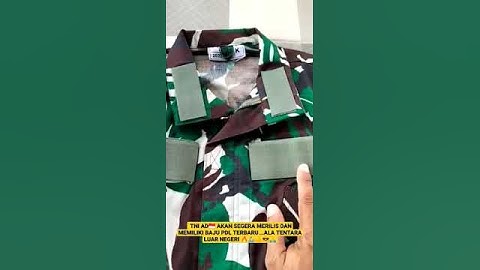 TNI AD AKAN MERILIS BAJU PDL TERBARU#tni