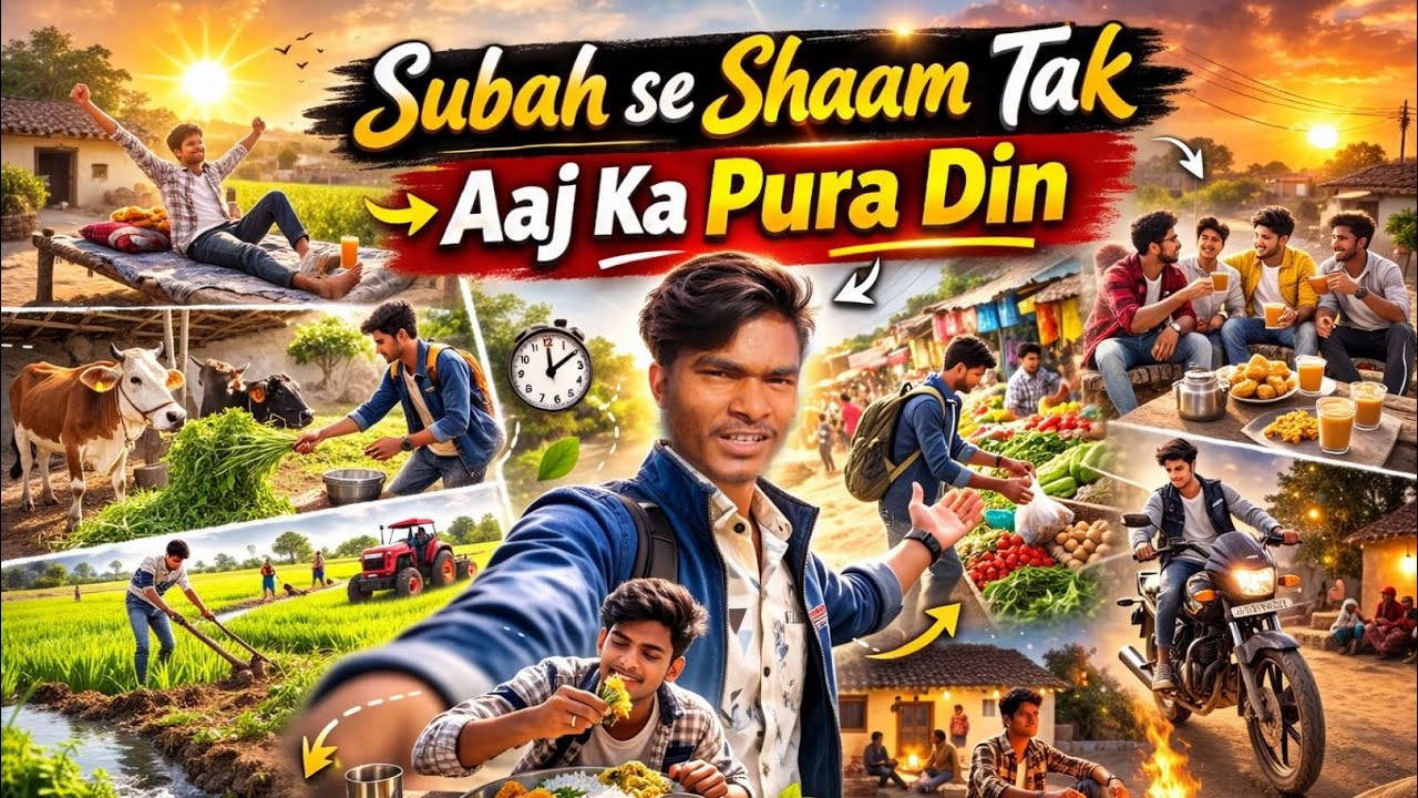 Subah se shaam tak, Aaj ka pura din | Real Gaon Life – Subah Se Shaam Tak