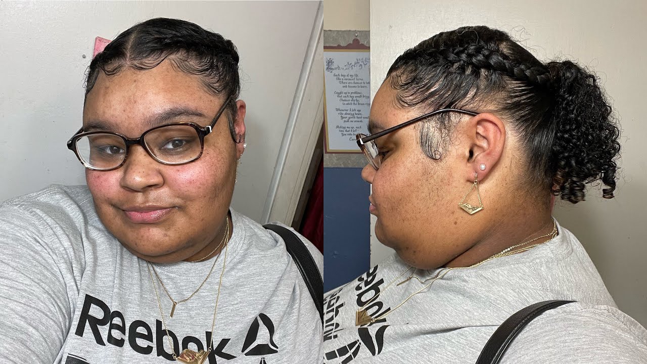 DOUBLE BRAIDED CURLY PONY | EASY CURLY HAIRSTYLE | Naturally Lori