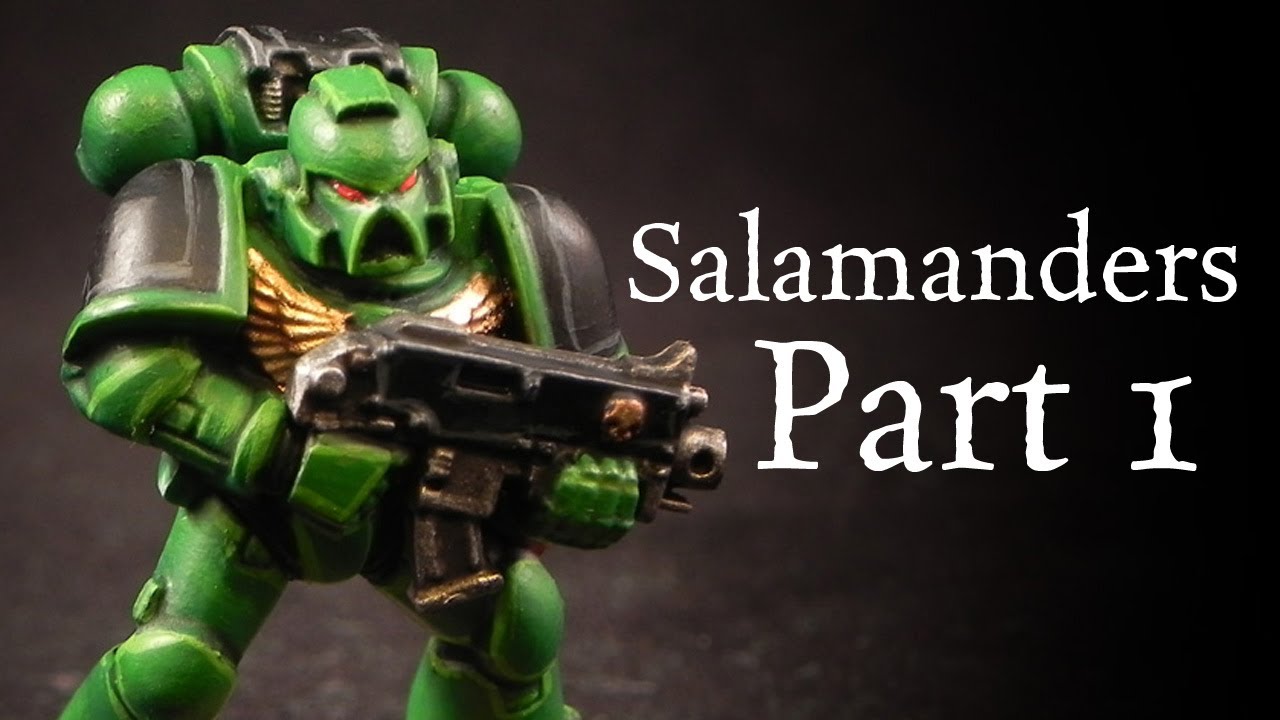 How to paint Salamanders Space Marines pt.1 - YouTube