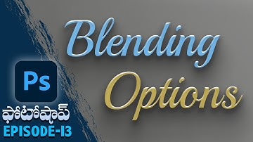Blending options in photoshop text | For Beginners | Ep-13