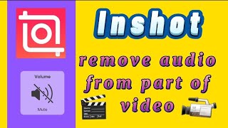 how to remove audio from part of the video original audio with inshot video editor app screenshot 2