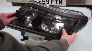 Nissan Navara NP300 black headlight trim fitting & demo