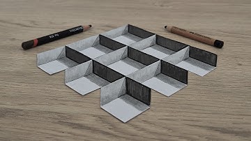 3d drawing easy illusion on paper for beginners