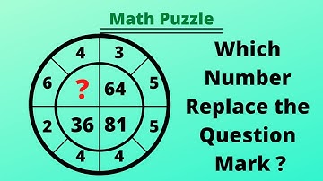 Maths Puzzle | Which number replace the question mark ? | How to solve math puzzle ? | Moin Khan