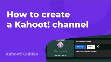 How to create a Kahoot! channel
