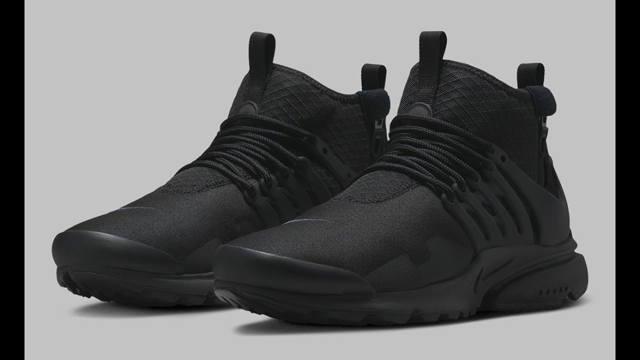 Nike Air Presto Mid Utility có màu "Triple Black" - GiaySneakerStore