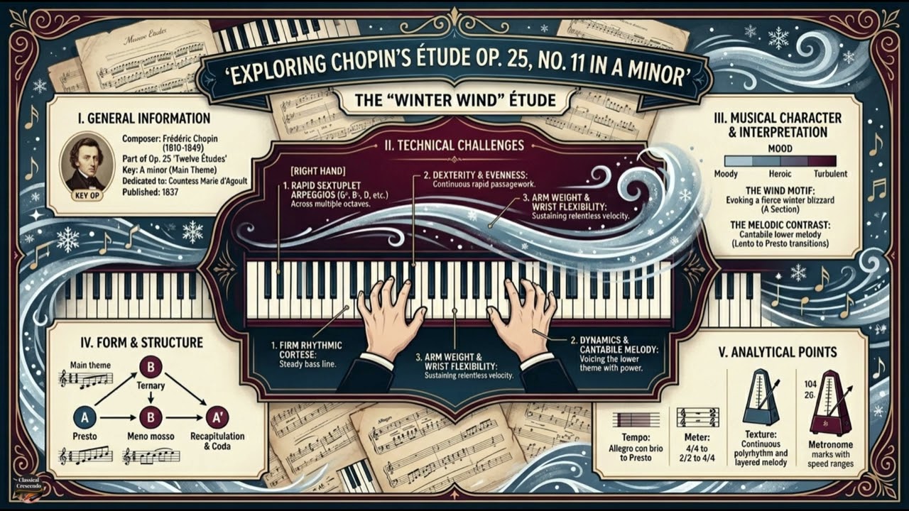 Étude N.11 Op.25 in A Minor, F.Chopin, Piano