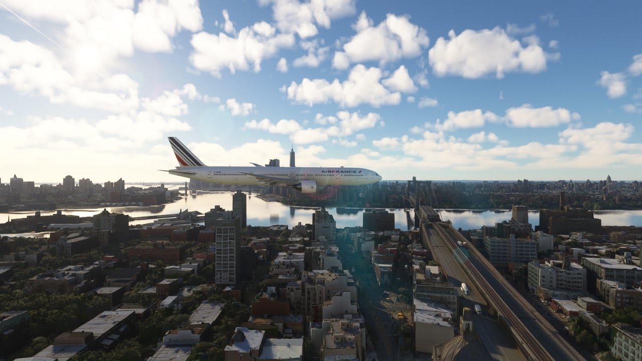 إقلاع طائرة فرنسية بشكل مثالي من مطار نيويورك
