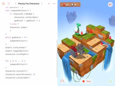 Swift Playground Tutorial : Learn to Code 2 - 23 Placing Two Characters