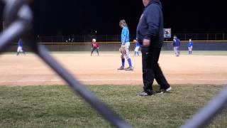 Aggressive base running. Ump said she left early..
