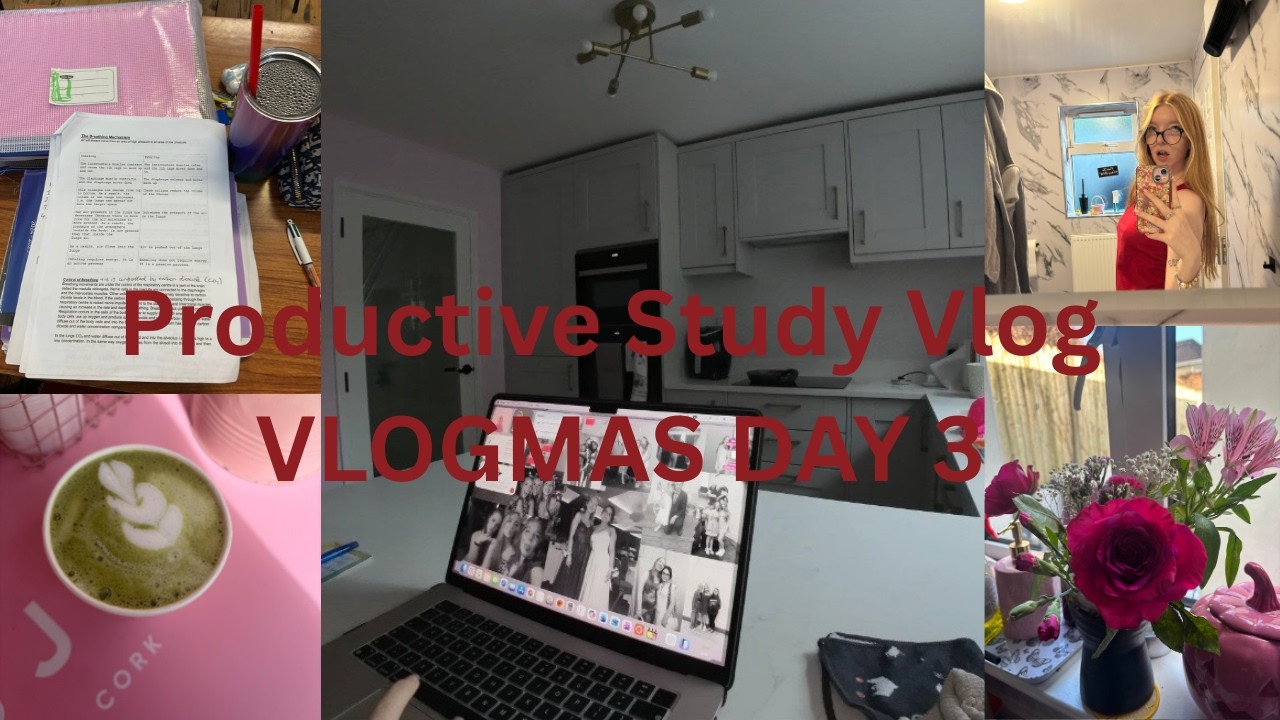 Study vlog - hope this motivates you to study Vlogmas Day 3 - YouTube