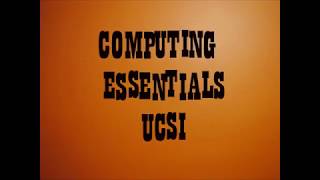 ucsi computing essentials assignment