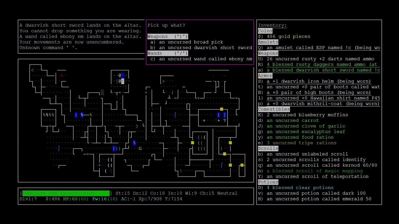 Let's Play NetHack! Part 8: Tone, the Mumak Hunter - YouTube