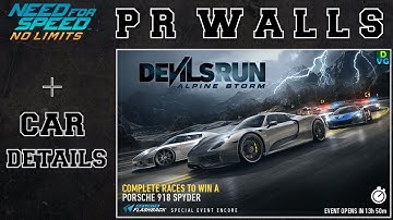 NFS No Limits | Porsche 918 Spyder event - PR Walls & Car Details