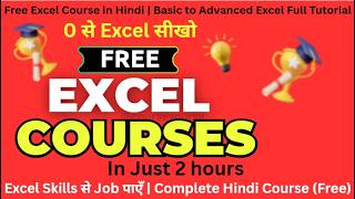 Free Excel Course in Hindi 2026 | Basic to Advanced Excel Full Course | Job Ready Training