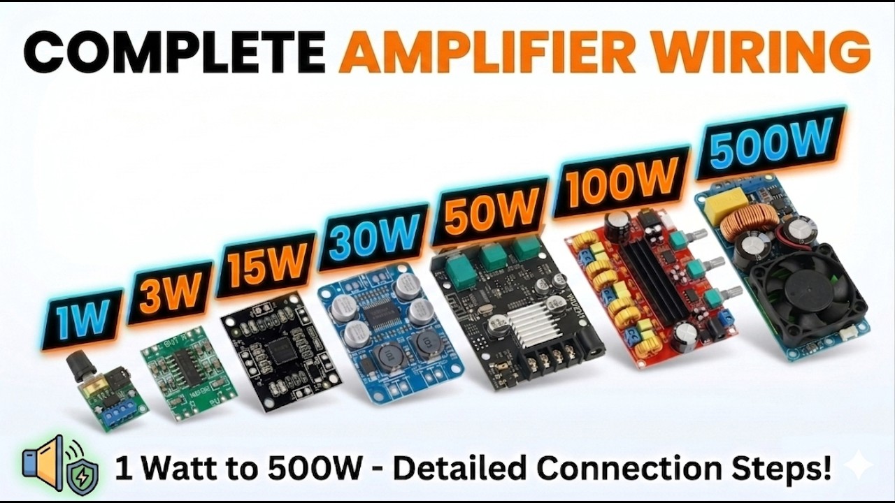 All Amplifier Connections in One Video | 1W–500W - YouTube