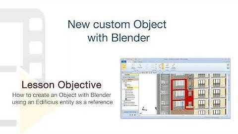 usBIM.editor Tutorial - New custom Object with Blender - ACCA software