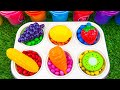 Satisfying Video l How to Make Skittles Lollipop Candy in Color Tray Fruit & Mesh Balls Cutting ASMR