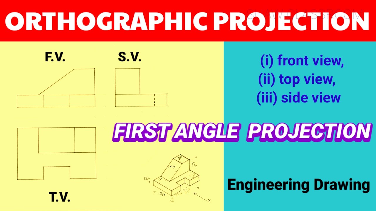 ORTHOGRAPHIC PROJECTION | TECHNICAL DRAWING | ENGINEERING DRAWING - YouTube