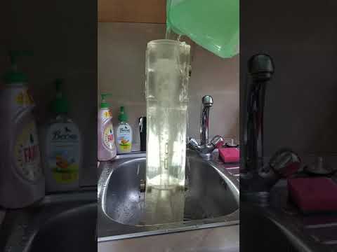 Прозрачная труба Вентури  Проливка в раковине