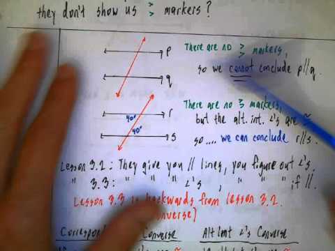 3.3 How do we prove two lines are parallel using angle measurements?