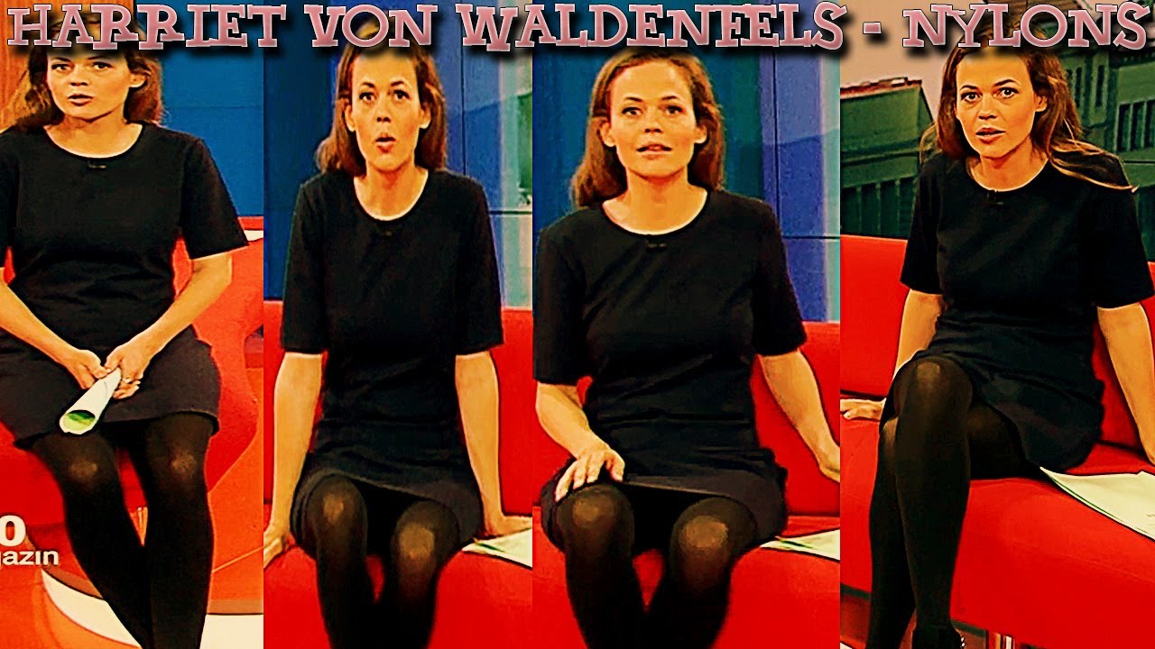 Harriet von Waldenfels HD Nylons Pantyhose nearly Upskirt Collant Pantyhose Strumpfhose on ZDF