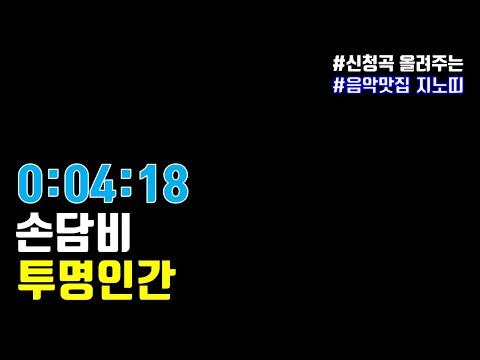 🔊손담비 투명인간🎵 ▶추천노래◀ (가사/Lyrics)