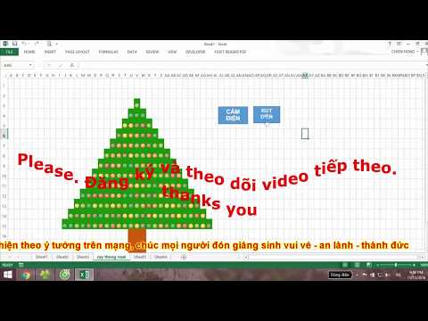 Video Hướng dẫn làm cây thông noel trong Excel - youtube