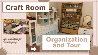 DIY: Craft Room Makeover, Organization and Tour.  How we went from from disaster to beautiful.