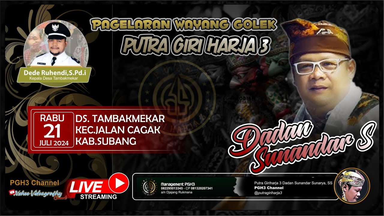 Live Wayang Golek Putra Giriharja3 [ PGH3 ] H. Dadan Sunandar Sunarya - Jalancagak subang
