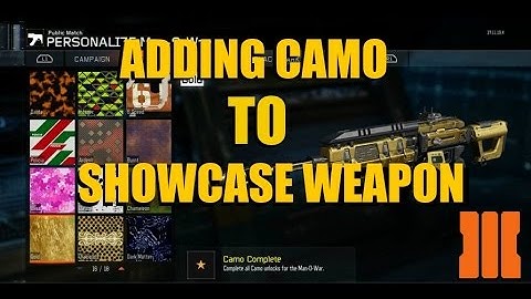 How To Add Camo To Your Showcase Weapon | Black Ops 3