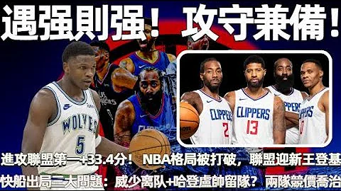 遇強則強！ 攻守兼備！ 進攻聯盟第一+33.4分！ NBA格局終於被打破，聯盟迎來新王登基！ 快船出局面臨三大問題：威少可能離開快船！ 哈登盧帥預計留隊？ 兩隊競價喬治！ - 天天要聞