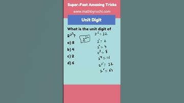 Finding the unit digit of 2^2^5|Algebra MCQ|Quantative aptitude question|Ruch Chhabra|39
