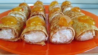 Все Ахнут!!! Нереально Вкусные Роллы из Блинов с Необычной Начинкой!!!