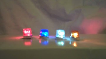1/18 Scale Simulated Rotator Single Dome Style #18 Flashing LED Police Lightbar