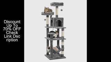 Multi-Level Cat Tree with Scratching Posts, Cozy Hammock, Plush Cat Tower for Indoor, Cat Condo Bed,